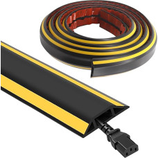 Beowanzk 3M Cable Duct, Cable Management, Cable Protection, Outdoor Cable Protection, Cable Duct, Cable Wrap, Outdoor Cable (Black)
