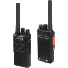 HESENATE HT66 Walkie Talkie, PMR446 radijas, be autorinių teisių, didelio nuotolio radijo imtuvas, profesionalus Woki Toki, 16 kanalų, Walky Talky rankinis radijas, Scan VOX su USB C įkrovikliu (juodas, 2 vnt.)