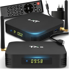 Retoo Android TV Box TX6 Smart TV Box su TV nuotolinio valdymo pultu Keturių branduolių AllWinner H6 4 x 1,5GH procesorius Konverteris (32GB 4GB RAM) 2,4GHz WiFi Ethernet USB 3.0 MALI-T720 Vaizdo plokštė Maitinimo šaltinis