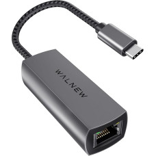 USB C 2.5 Gigabit Ethernet adapteris, WALNEW USBC LAN kabelio kištukas, 