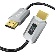 8K HDMI šviesolaidinis kabelis, 30 m, 48 Gb/s didelės spartos nuotolinio perdavimo HDMI 2.1 kabelis, palaiko 8K @ 60Hz, 4K @ 120Hz/144Hz eARC Dolby HDCP 2.2 ir 2.3 HDR10 RTX 3080, suderinamas su PS5/TV/Xbox serija