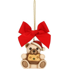 THUN - Kalėdų dekoracijos, rankomis papuoštas didelis keramikinis meškiukas - dovanų idėja Kalėdoms 2022 m. - 5,7 x 4,5 x 6 cm H