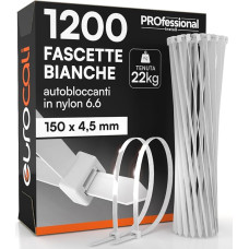 1200 Kabelbinder aus Nylon 6.6, 150 x 4,5 mm, Dichtheit 22 kg, für Kabel und Verkabelungen, selbstsichernd, für Elektriker und Heimwerker, mit Zähnen, rutschfest, feuerfest, hitzebeständig,