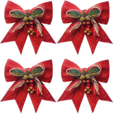 YKKJ 4 kalėdinių eglučių lankų pakuotė, blizgučių lankas, kalėdinė eglutė, kalėdinis vainikas, dovana