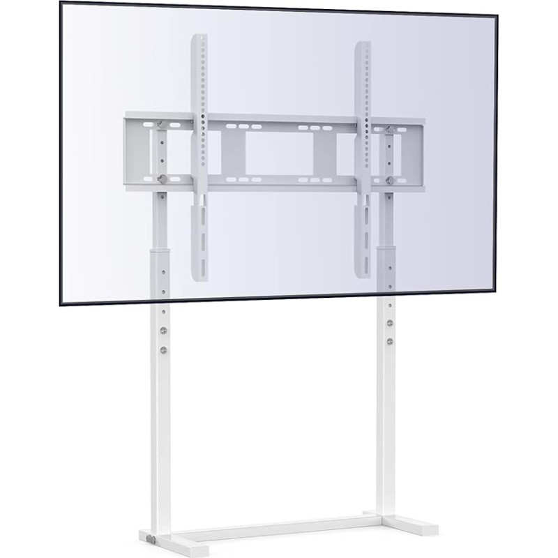 unho Universalus universalus televizoriaus stovas Reguliuojamo aukščio televizoriaus stovas 32-100 colių plokščiam LED LCD monitoriui, maksimali VESA 800 x 400 mm, iki 40 kg, baltos spalvos