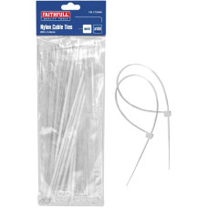 Faithfull FAICT200W CT250B Kabelių raiščiai balti 3,6 x 200 mm (pakuotė 100 vnt.), kiti