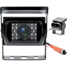 CAMECHO atbulinės eigos kamera, AHD atbulinės eigos kamera be kreipiamosios linijos Vandeniui atspari IR naktinio matymo plataus kampo atbulinės eigos kamera su 4 kontaktų aviacijos jungtimi, skirta autobusams, kemperiams, sunkvežimiams, priekaboms ir fur