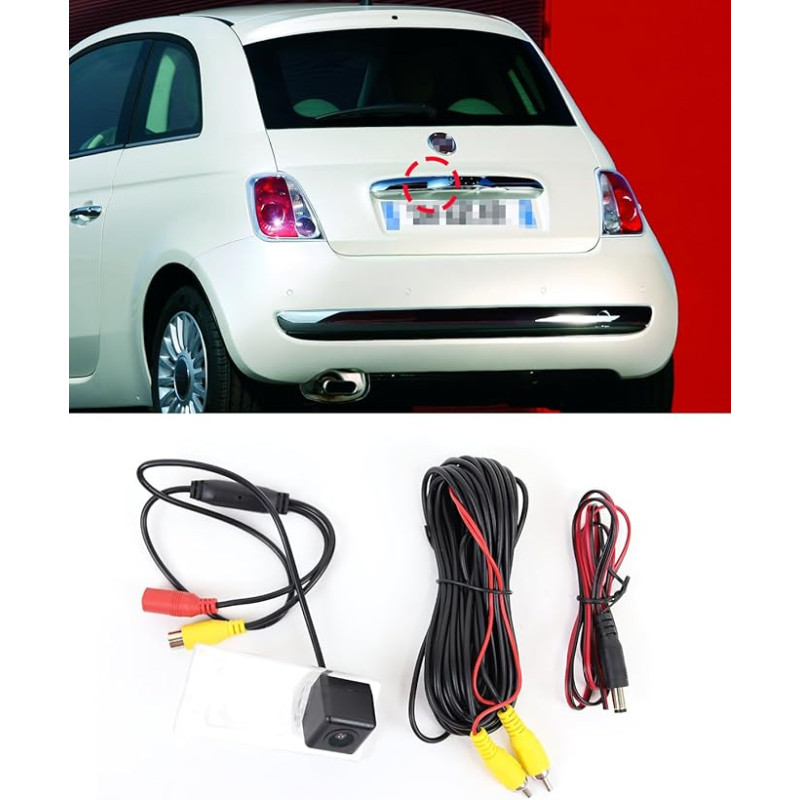 High Resolution Car Rear View Camera with Colour Code Light for FIAT 500L
