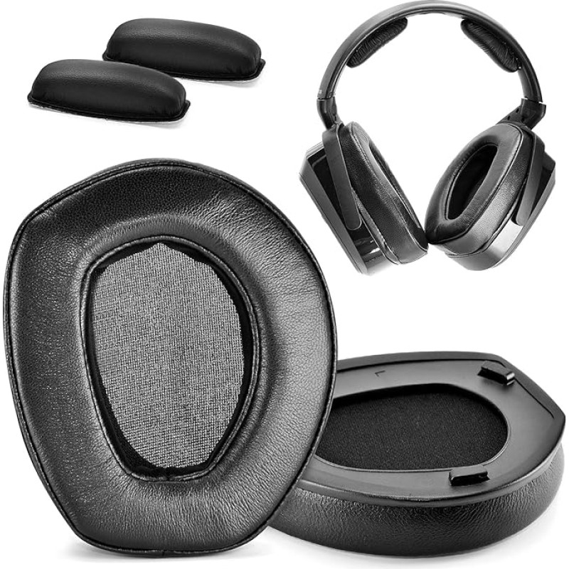 XBERSTAR pakaitiniai ausų įdėklai Sennheiser HDR RS165 RS175 RS185 RS195 (avikailis) 655