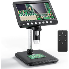 Ashfly LCD Digital Microscope for Coins, 1000X, 7 Inch 1080P USB Microscope with 8 Adjustable LED Lights, PC View Compatible with Windows, Mac, Ideal for Children and Adults