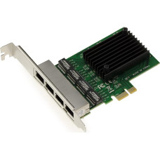 KALEA-INFORMATIQUE PCI Express PCIe tinklo valdiklio kortelė 4 LAN prievadai RJ45 Gigabit Ethernet 10 100 1000Mbps 1G su Realtek RTL8111F mikroschemų rinkiniu ir žemo bei aukšto profilio kampais