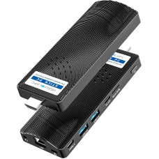 Mini PC Stick Windows 11 Pro, Intel Celeron N4000 4GB RAM 64GB eMMc Mini Computer, Dual WiFi 6.0/BT5.2/Dual 4K @ 60Hz/USB PD3.0 Business Office Industrial IOT Media Home