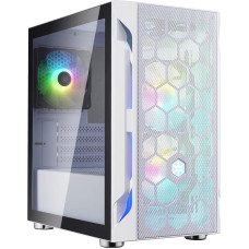 SilverStone Technology FARA H1M PRO Fara H1M Micro-ATX žaidimų kompiuterių korpusas su ARGB apšvietimu, baltas SST-FAH1MW-PRO