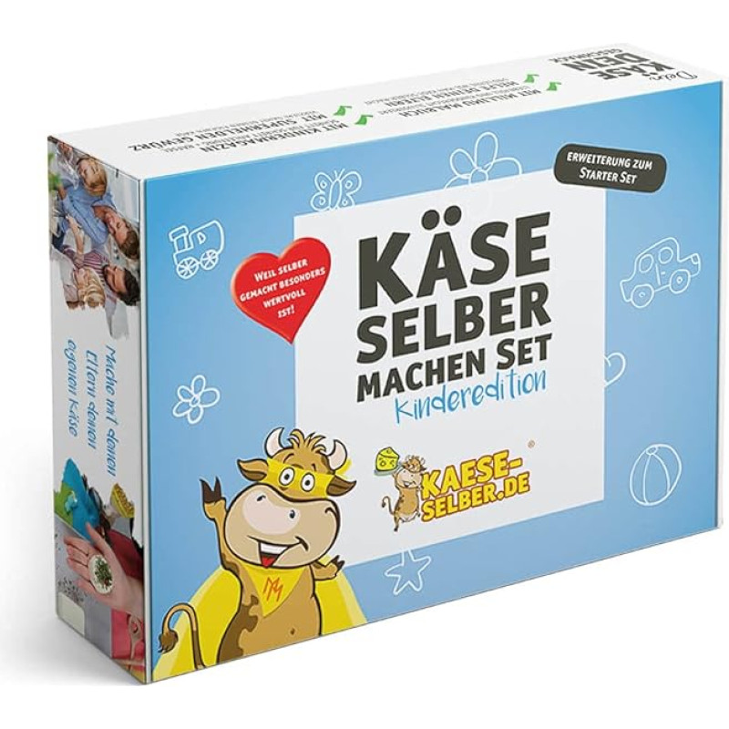 Sūrio rinkinio vaikams dovanų idėja - vaikiškas mėlynos spalvos leidimas