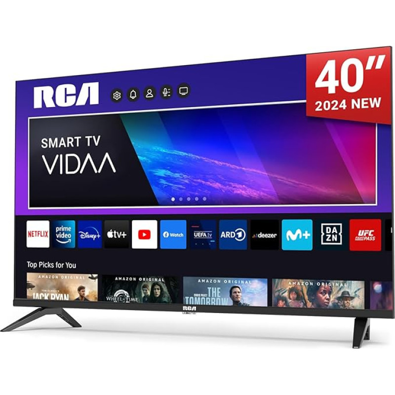 RCA Smart TV 40 Inch (101 cm) TV (VIDAA) HD Ready Triple Tuner App Store Netflix YouTube WiFi HDMI USB CI/CI+ Hotel Mode (2024)