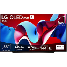 LG OLED83C47LA TV 83 Inch (210 cm) OLED evo TV (α9 Gen7 4K AI Processor, webOS 24, Dolby Vision, up to 120 Hz) [Model Year 2024]