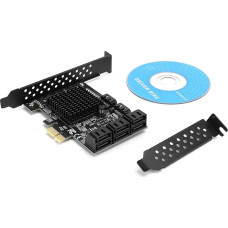 ASHATA PCIe SATA3.0 kortelė, PCI-E SATA3.0 valdiklio išplėtimo kortelė, 8 prievadų SATA3.0 sąsajos išplėtimo kortelė, PCI-E SATA adapterio kortelė, skirta 