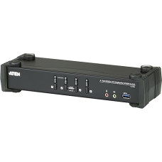 ATEN CS1924 4 prievadų USB 3.0 4K DisplayPort KVMP jungiklis (kabeliai pridedami)