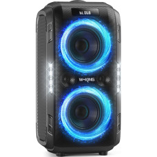 W-KING 250W Peak Bluetooth Speaker Box Large Music Box Speaker Bluetooth Party Boom Box 12 Custom Bass/Extra Bass/Huge 120 dB/16.5 cm Woofers/Mic & Guitar IN/USB/TF/AUX, Removable Battery