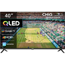 CHIQ L40QG7V 40 Inch QLED TV, HDR10, Frameless Design, Google TV, Google Assistant, Chromecast Built-in HDR10 and HLG, Quad-Core A55 CPU, 2.4/5GHz Dual-Band Wi-Fi, DBX-tv