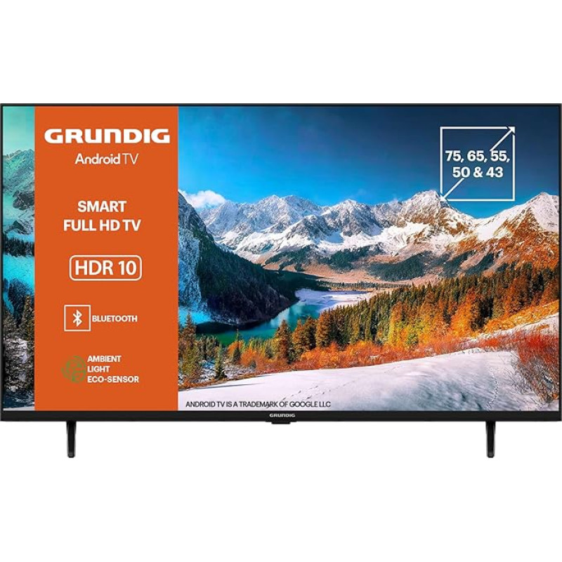 GRUNDIG 32 VOE 631 TV 32 Inch (80 cm) Full HD LED TV, Android 11 TV, Triple Tuner, USB Recording, Chromecast Built-in, Bluetooth, Smart TV, Black