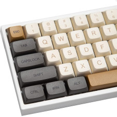 Guffercty kred XDA profilio klavišų dangteliai 125 Retro PBT klavišų dangtelių rinkinys, dažų sublimacijos ANSI JAV išdėstymas, skirtas 