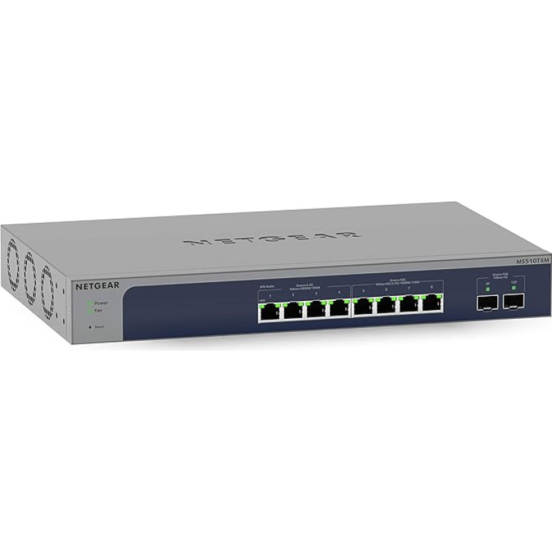 NETGEAR MS510TXM 10 prievadų 10 GB komutatorius | Daugiagigabitinis LAN komutatorius Smart (8x Multi-Gig prievadai, 2x 10G-SFP+, 