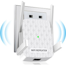 WLAN stiprintuvas, WLAN kartotuvas, 1200 Mbps dviejų dažnių 5GHz + 2,4GHz, WiFi stiprintuvas apima iki 200 m², WiFi kartotuvas su Ethernet jungtimi, palaiko WPS, suderinamas su visais WLAN įrenginiais