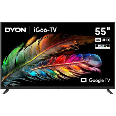 DYON iGoo-TV 55U 139 cm (55 Inch) Google TV (4K UHD, HD Triple Tuner, Prime Video, Netflix, Google Play Store for DAZN, Disney+, Apple TV+, Paramount+, Waipu.tv and Much, Google Assistant) [Mod. 2023]