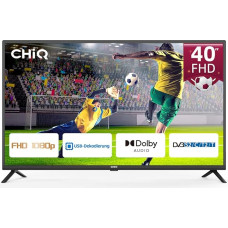 CHiQ TV, 40 Inch (100 cm) FHD 1080p LED TV, Dolby Audio, H.265/HEVC, USB Media Player, Triple Tuner (DVB-T/T2/C/S2), HDMI/USB/Headphones/CI/RF, Hotel Mode, Monitor and TV with Double Purpose