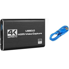 Tiardey 4K vaizdo įrašymo kortelė HDMI USB 3.0 vaizdo įrašymo įrenginys 1080P, skirtas žaidimams įrašyti