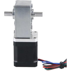 42 mm žingsninis elektroninis starteris Extruder Gear Nema17 žingsninis elektroninis starteris santykis 505, 670, dvigubo veleno sliekinė pavarų dėžė CNC frezavimo staklėms NWPNLXEA (pavarų dėžės santykis 17)