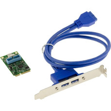 KALEA-INFORMATIQUE Mini PCI Express MiniPCIE kortelė su 2 USB 3.0 prievadais (USB3 Superspeed 5Gbps) ir 