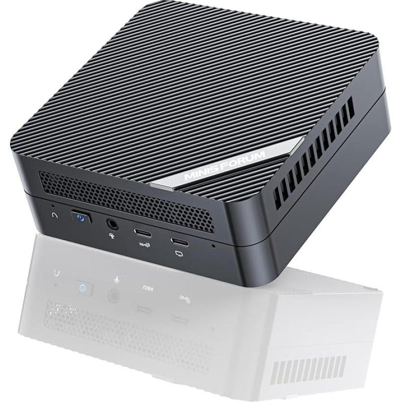 MINIS FORUM UM450 mini kompiuteris AMD Ryzen 5 4500U 6C/6T su 4.0GHz 16GB RAM 512GB PCIe SSD AMD Radeon Graphics Dual WIFI6 BT 5.2 Mini kompiuteris 4K USB-C ir dvigubas HDMI 2500Mbps 5X USB prievadai