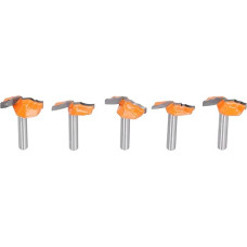 ANKROYU 5 dalių 1/4 koto frezavimo antgalis Yg6 lydinio 45# anglinio plieno frezavimo frezas didelio kietumo frezas, skirtas spintelės durų medžio apdirbimo įrankiams