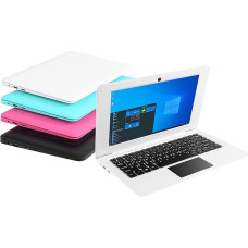 Bigmachine Kompiuterinis nešiojamasis kompiuteris Mini 10,1 colio 32GB Windows 10 itin plonas ir lengvas netbookas Keturių branduolių kompiuteris HDMI USB interneto kamera Netflix YouTube QWERTZ išdėstymas (baltas)