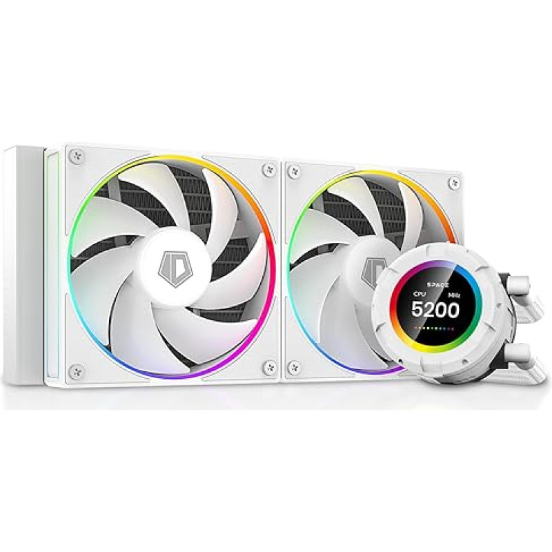 ID-COOLING SL240 CPU Liquid Cooler with Display, Customizable 2.1