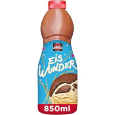 Schwartau Eiswunder Chocolate Ice Glaze, Crisp Chocolate Ice Crust, Topping for Ice, 850 ml Bottle