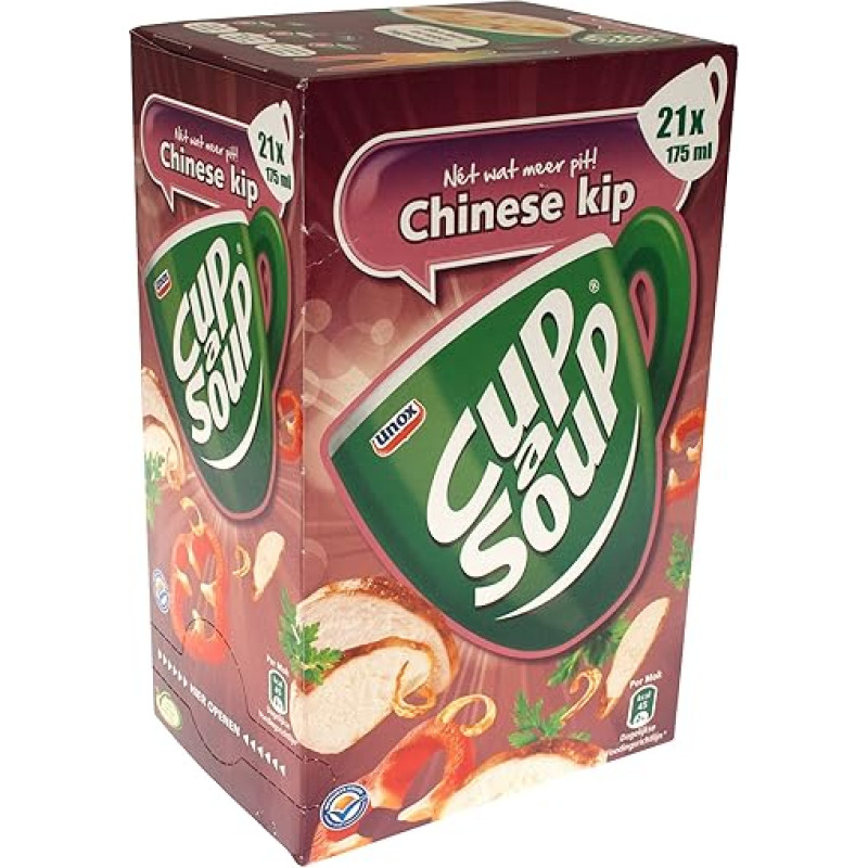 Unilever Chinese Chicken Soup, Cup a Soup, Bags, Unox, 21 x 175ml