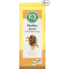 Lebensbaum Pepper, Colourful, Whole - Organic, Pack of 3 (3 x 50 g)