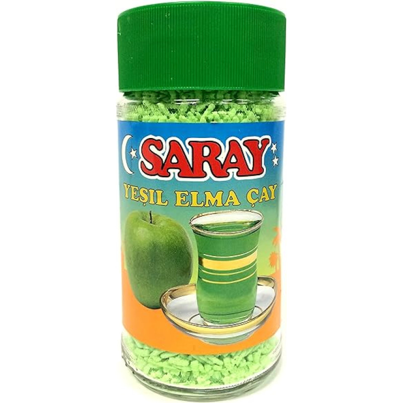 12 x 200 g Saray Instant Tea with Green Apple Flavour Tea - Yesil Elma Cay