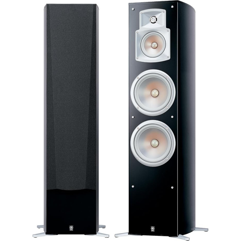 Yamaha NS 777 stand speaker system (3-way bass reflex, waveguide horn, 100W) piano black
