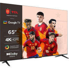 TCL 65P639 65 Inch (164 cm) LED TV, 4K UHD, Smart TV, Google TV, HDR 10, Dynamic Colour Enhancement, 60Hz Motion Clarity, HDMI 2.1, Dolby Audio, Voice Control, Metal Housing, Alexa Compatible