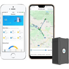GPS Tracker Car, with Magnetic Smart GPS Transmitter, 6000 mAh Battery, Instant Updated in 10 Seconds, with App Subscription Required.