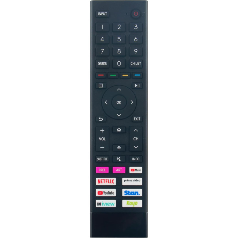 VINABTY ERF3G80H Ersatz Sprachfernbedienung Kompatibel mit HISENSE TV 55U7HAU 65U7HAU 75U7HAU 85U7HAU 98U7HAU 43A7HAU 50A7HAU 55A7HAU 65A7HAU 75A7HAU 85A7HAU