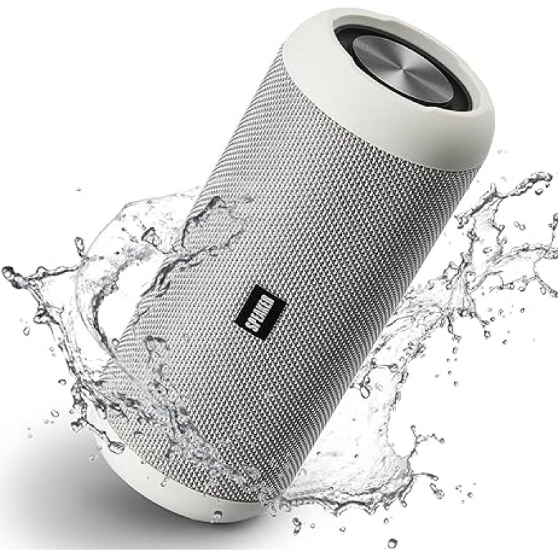 Portable Bluetooth Speaker, 30W Bluetooth 5.0, Dual Driver with HD Stereo Function, Bluetooth Speaker, Waterproof IPX6, 30 Hours Playtime, Built-in Microphone, Support FM Radio