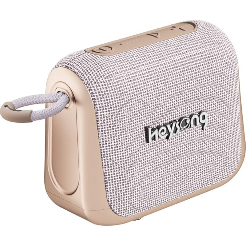 HEYSONG Speaker Boxes, Home Office Gadgets, Bluetooth Speaker Waterproof, Portable Wireless Outdoor Mini Music Box, 24h Battery, IPX7, Individual EQ, for Home, Outdoor, Garden, Pink