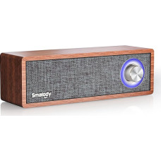 Smalody Wooden Retro Bluetooth Speaker, Portable Mini Bluetooth Speaker, Vintage Wooden Speaker for Room Decoration, Perfect for Cafes, Restaurants, Vintage Coth Shops, Bedrooms