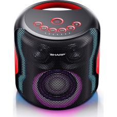 SHARP PS-919 (BK) Party Speaker, 14 Hour Playtime, Bluetooth, TWS: Pairing Another Device, Multicolour Light Show with Different Modes, Ultra Bass Setting, 130 Watt, Black