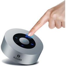 Xleader Bluetooth Speaker Small Music Box with Smart Touch Mini Bluetooth Speaker Silver